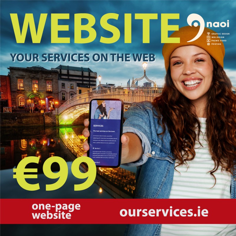 Your services on the web one-page website